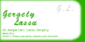 gergely lassu business card